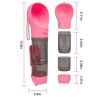 Portable 4-in-1 Pet Water Bottle With Food Storage, Poop Bag Dispenser, and Spoon. 300ml Capacity. Available In Yellow, Pink, Green, and Other Colors.