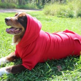 Flex-Fit Dog Hoodie - Red (Option: X-Small)