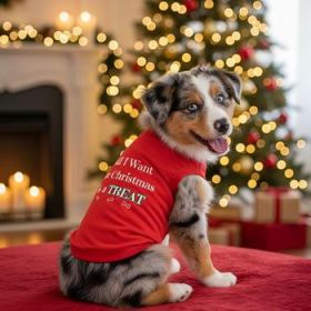 All I Want For Christmas Dog Shirt - Red (Option: 3X-Large)