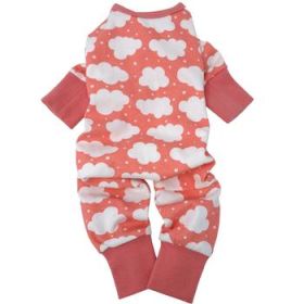 CuddlePup Dog Pajamas - Fluffy Clouds - Coral (Option: 2X-Large)