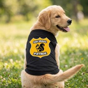 Squirrel Patrol Dog Shirt - Jet Black (Option: X-Large)
