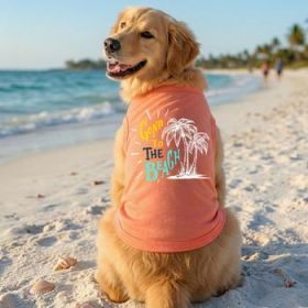 Gone To The Beach Dog Shirt - Coral (Option: Large)