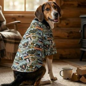 Hawaiian Camp Shirt - Camping Adventure (Option: Medium)