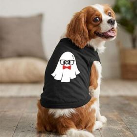 Nerdy Ghost Dog Shirt - Jet Black (Option: Large)