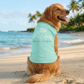Turtle Town Maui, HI Dog Shirt - Teal (Option: Large)