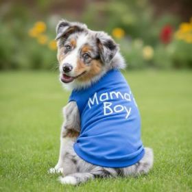 Mama's Boy Dog Shirt - Blue (Option: X-Small)