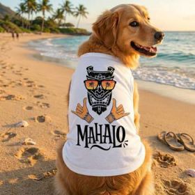 Mahalo Dog Shirt - White (Option: Small)