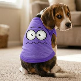 Nervous Face Dog Shirt - Ultra Violet (Option: X-Small)