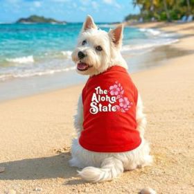 The Aloha State Dog Shirt - Red (Option: Medium)