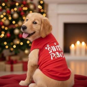 Santa Paws Dog Shirt - Red (Option: Medium)