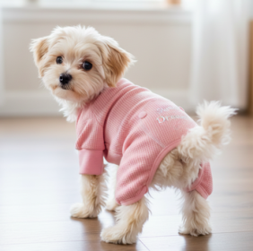 Sweet Dreams Thermal Dog Pajamas - Pink (Option: Medium)